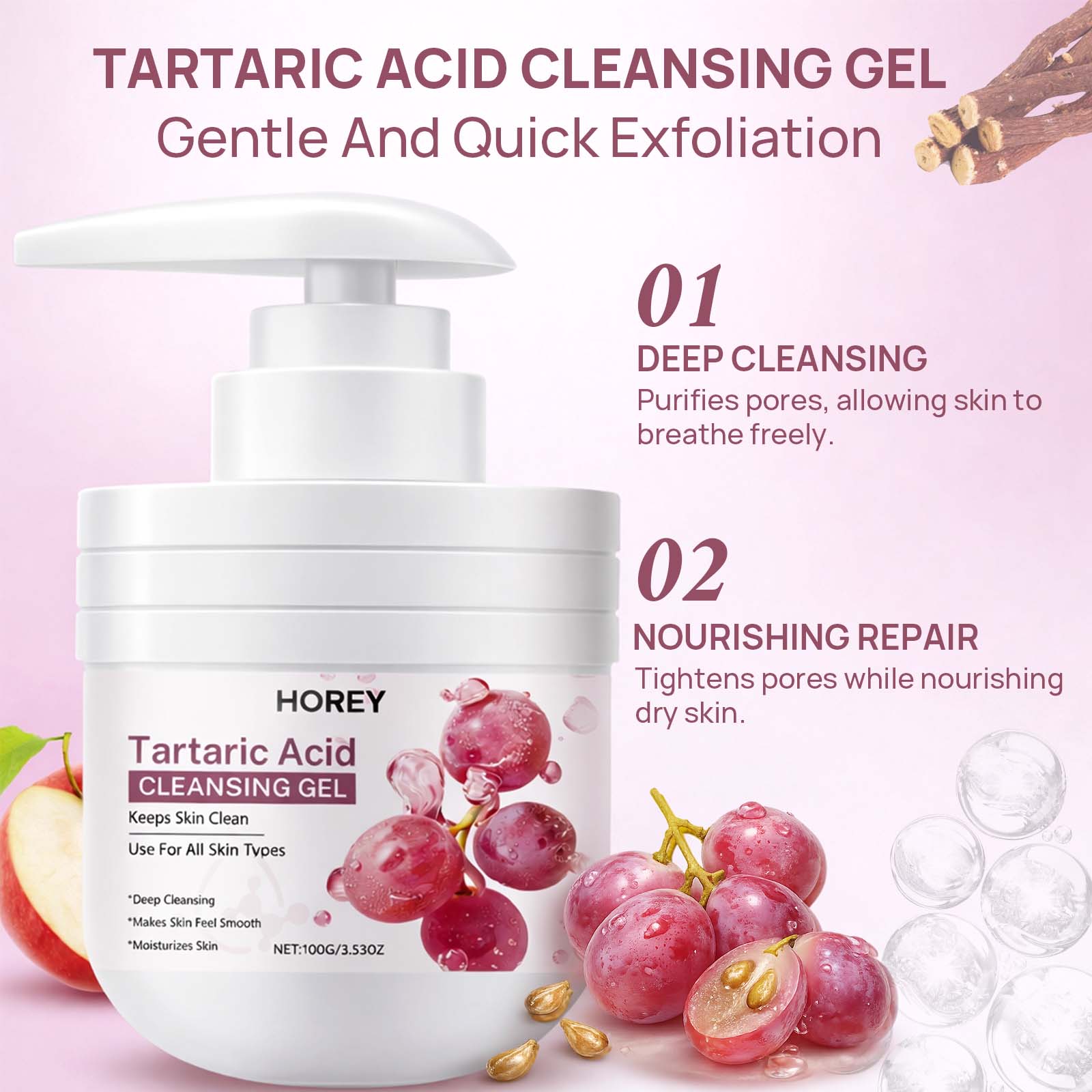 Gel de Limpeza com Ácido Tartá - Licorice Root Extract avaliação e preço